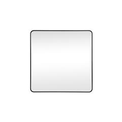Soft corner metal square mirror 42x42 inch in Black