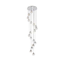 Eren 18 lights chrome pendant