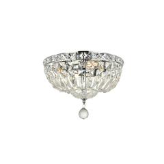 Tranquil 4 light Chrome Flush Mount Clear Royal Cut Crystal
