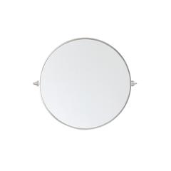 Round pivot mirror 30 inch in silver