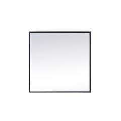Metal Frame Square Mirror 24 inch in Black