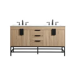 60 inch double bathroom vanity in mango wood