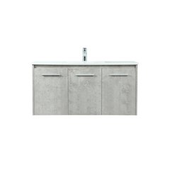 40 Inch Single Bathroom Vanity In Concrete Grey