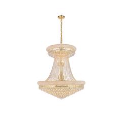 Primo 28 light Gold Chandelier Clear Royal Cut Crystal