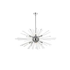 Sienna 42 inch crystal rod pendant in chrome
