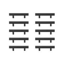 Dior 3" Center to Center Matte Black Bar Pull Multipack (set of 10)