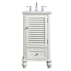 19 inch Single Bathroom Vanity in Antique White