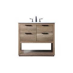36 Inch SIngle Bathroom Vanity In Natural Oak