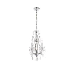 Maria Theresa 4 light Chrome Pendant Clear Royal Cut Crystal