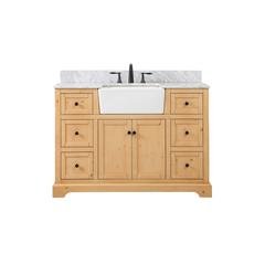 48 inch Single bathroom vanity in natural wood