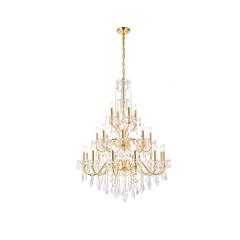 St. Francis 24 light Gold Chandelier Clear Royal Cut Crystal