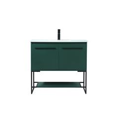 36 inch Single bathroom vanity in green