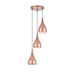 Nora 3 Light Honey Gold Pendant