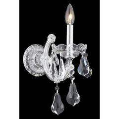 Maria Theresa 1 light Chrome Wall Sconce Clear Royal Cut Crystal