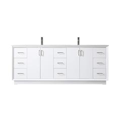 84 Inch Double Bathroom Vanity In White