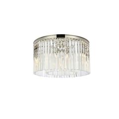 Sydney 8 light polished nickel Flush Mount Clear Royal Cut Crystal