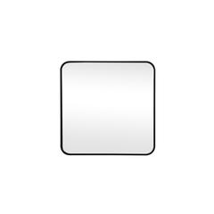 Soft corner metal square mirror 24x24 inch in Black