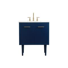 30 inch Single bathroom vanity in blue
