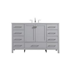 54 Inch SIngle Bathroom Vanity In Grey