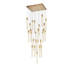 Weston 25 lights pendant in satin gold