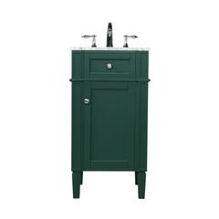 18 inch Single bathroom vanity in green