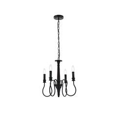 Flynx 4 lights pendant in black
