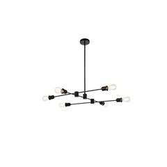 Xavier 6 lights pendant in black