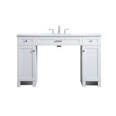54 Inch ADA Compliant Bathroom Vanity In White