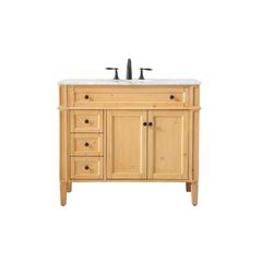 40 inch Single bathroom vanity in natural wood