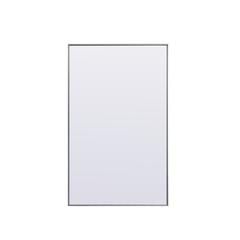 Metal Frame Rectangle Full Length Mirror 36x60 Inch in Silver