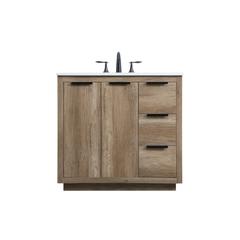 36 Inch SIngle Bathroom Vanity In Natural Oak