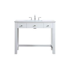 42 Inch ADA Compliant Bathroom Vanity In White