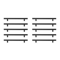 Quinn 6-5/16" Center to Center Matte Black Bar Pull Multipack (set of 10)