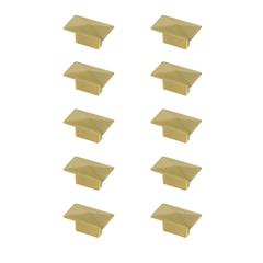 Perry 2" Brushed Gold Rectangle Knob Multipack (Set of 10)