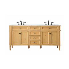 72 inch double bathroom vanity in natural wood