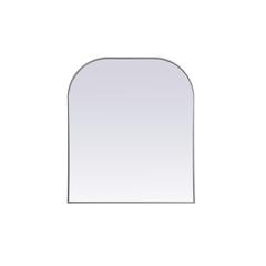 Metal Frame Arch Mirror 36x42 Inch in Silver