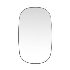 Metal Frame Oval Mirror 36x60 Inch in Silver