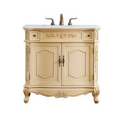 36 inch Single Bathroom vanity in light antique beige