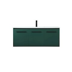 48 Inch Single Bathroom Vanity In Green