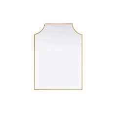 Notched Metal Mirror 22x30 inch in Brass