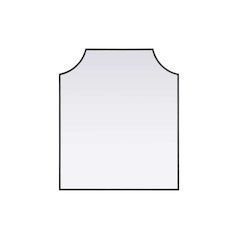 Notched Metal Mirror 27x32 inch in Black