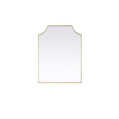 Notched Metal Mirror 27x36 inch in Brass