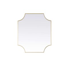 Notched Metal Mirror 36x42 inch in Brass