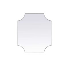 Notched Metal Mirror 36x42 inch in Silver