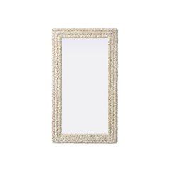Rectangle Cornhusk Mirror 24x42 in Linen White