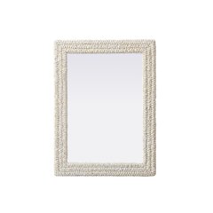 Rectangle Cornhusk Mirror 27x36 in Linen White
