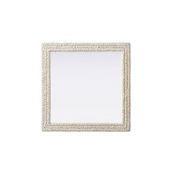 Rectangle Cornhusk Mirror 36x36 in Linen White