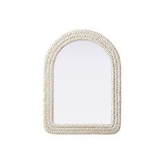Arch Cornhusk Mirror 27x36 in Linen White