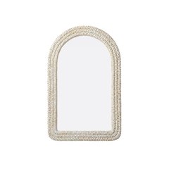 Arch Cornhusk Mirror 27x42 in Linen White