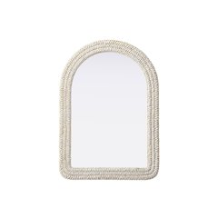Arch Cornhusk Mirror 30x42 in Linen White